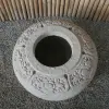  Product image 2 of the product “Balinese style flat round pot, with carving - 70cm Dia., 45 cm Height, Taro sand ”